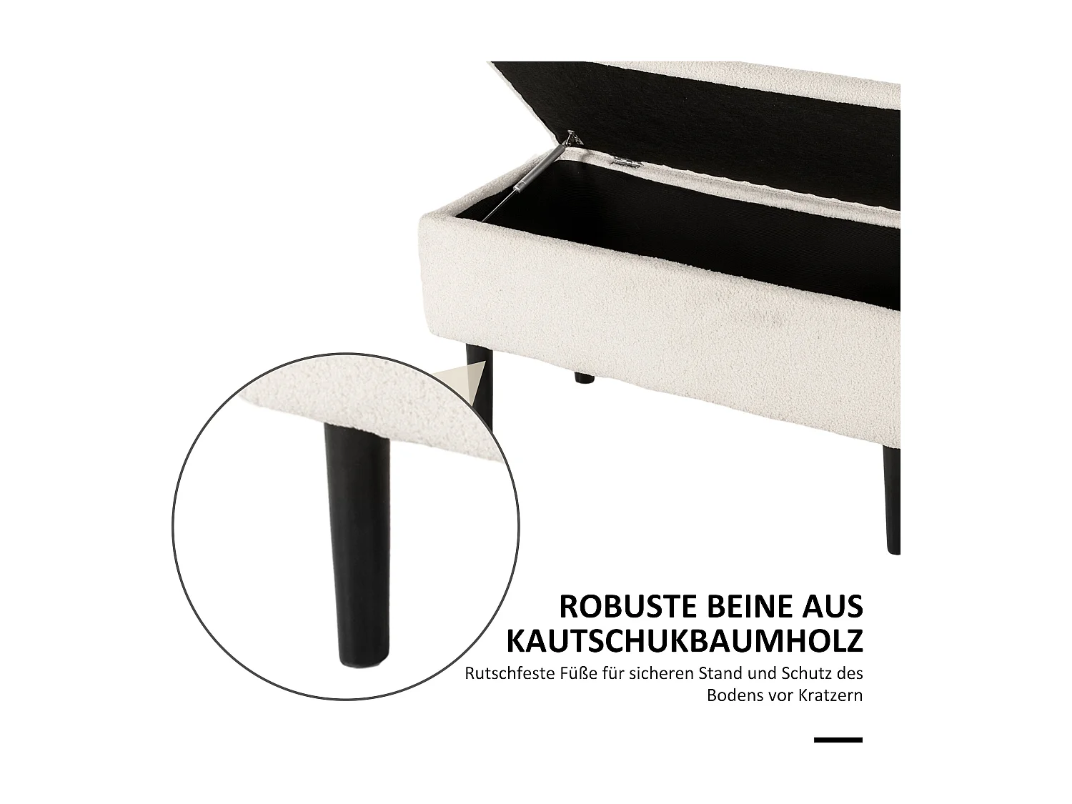 Gestoffeerde Bank met Opbergruimte,Fluwelen Look,95 x 38 x 45 cm