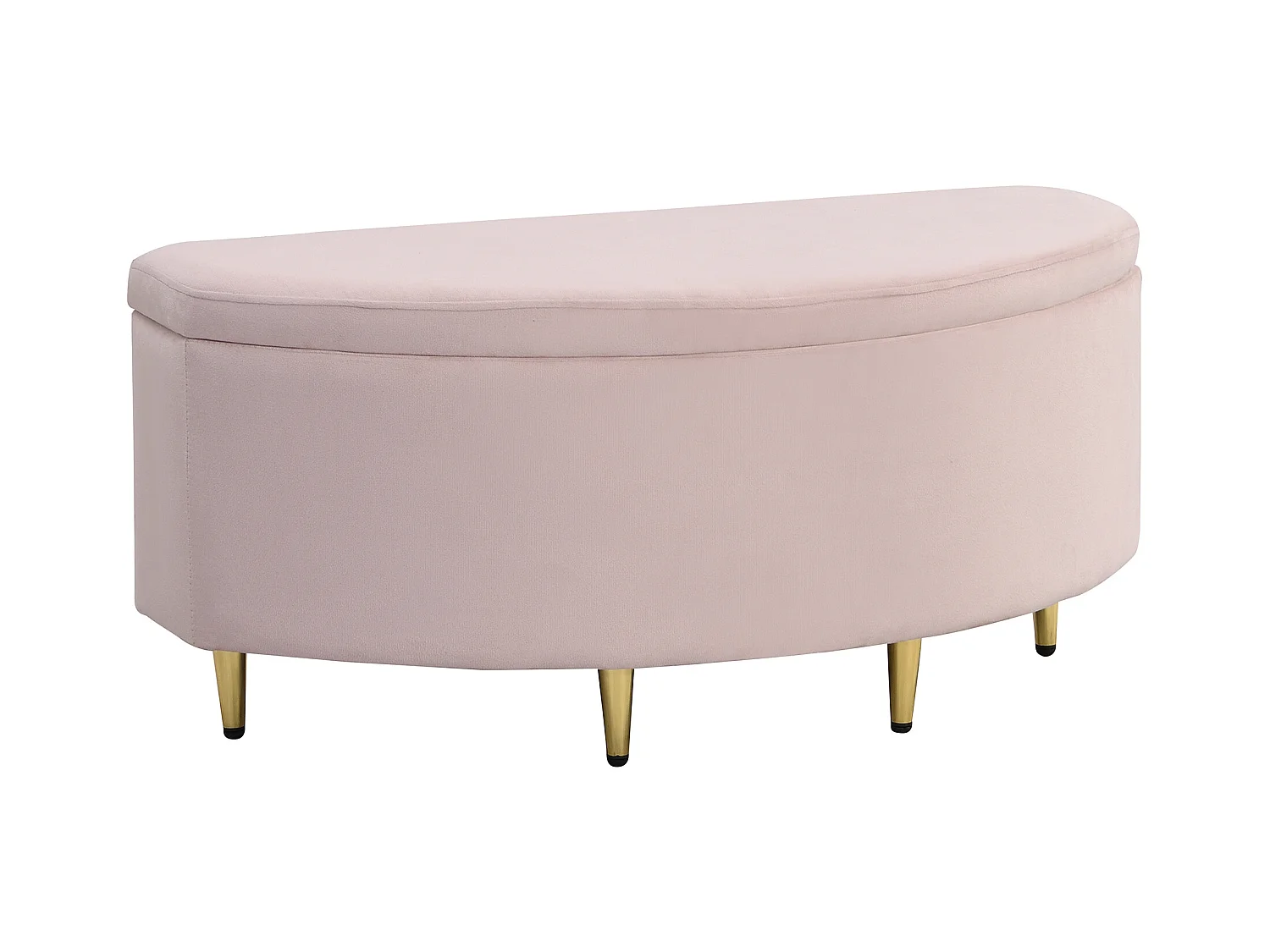 Banc rembourré avec coffre de rangement en velours,repose-pieds avec pieds en métal