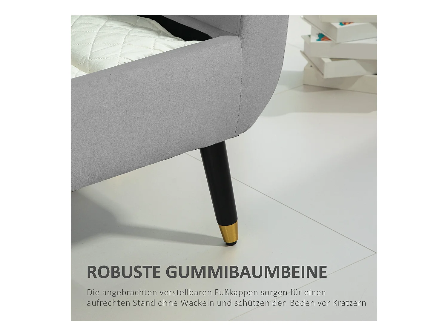 Luxus Sitzbank Polsterbank mit Stauraum Armlehnen Truhenbank Samtartiges