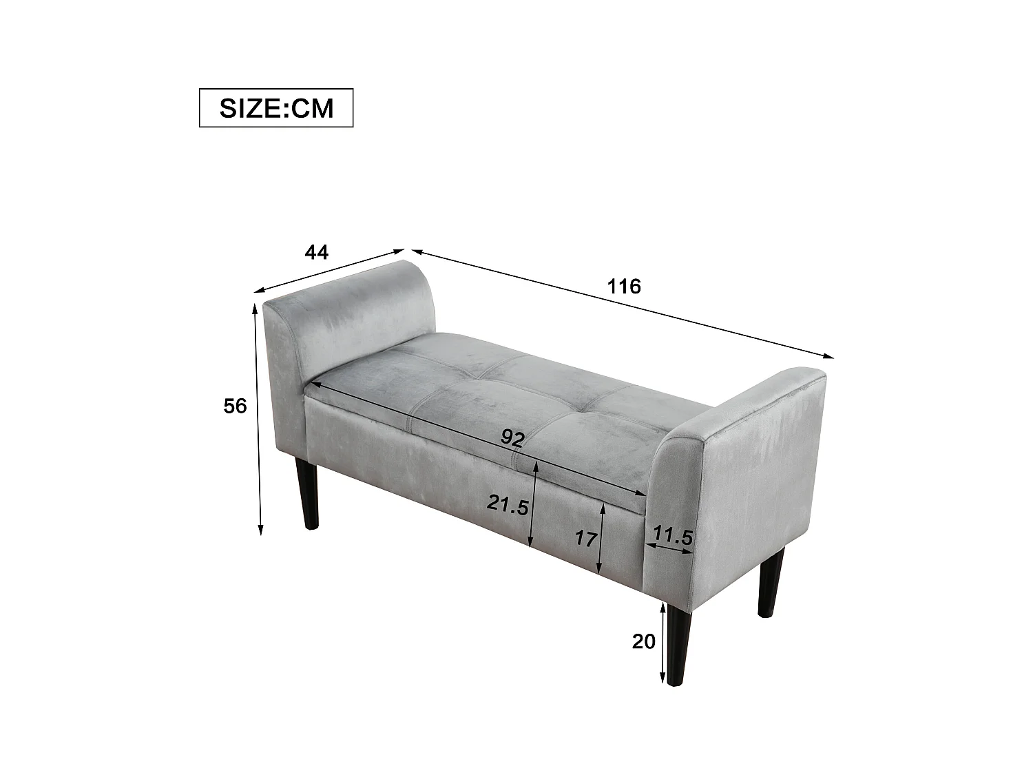 Polsterbänke mit Armlehne,Bettbänke,Betthocker, Bänke für das Schlafzimmer,Klavierbänke