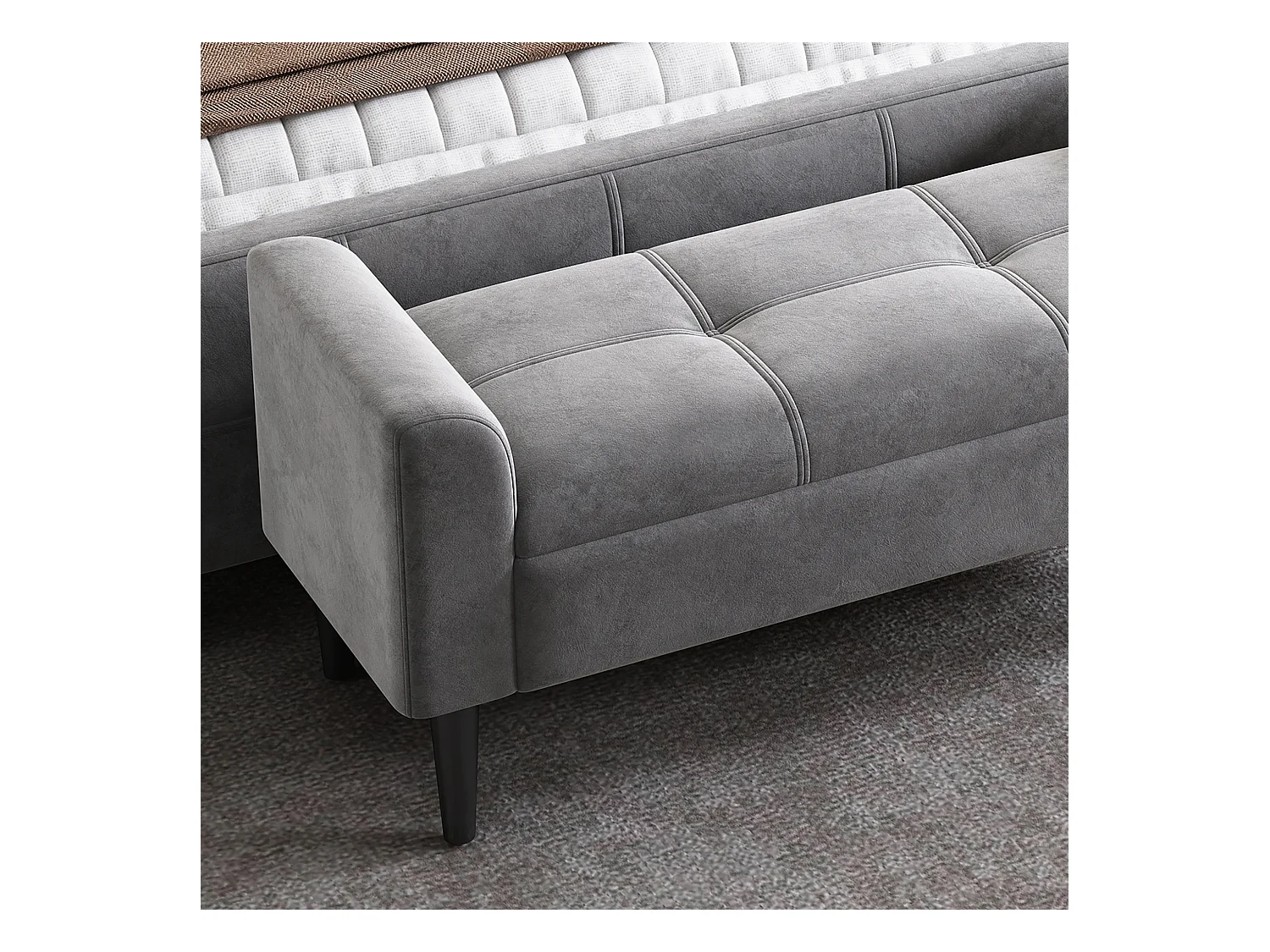 Polsterbänke mit Armlehne,Bettbänke,Betthocker, Bänke für das Schlafzimmer,Klavierbänke