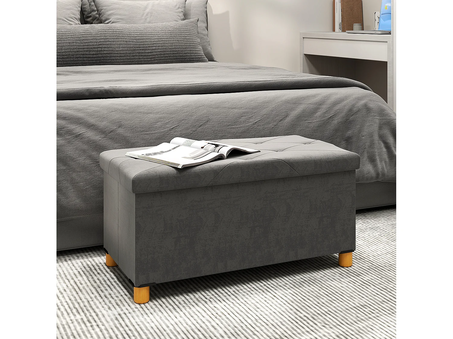 Opvouwbare gestoffeerde bank,bedbank met fluwelen look