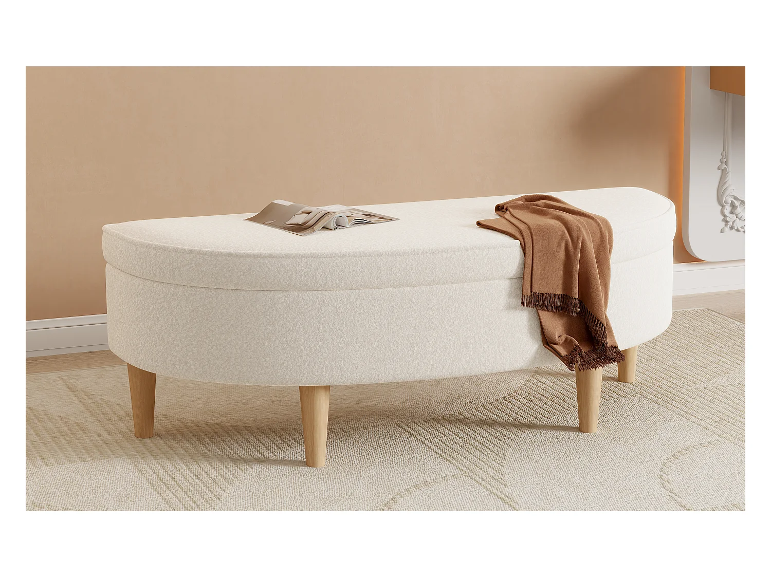 Gestoffeerde banken,nachtkastjes,nachtkastjes,halfronde krukken,voorgevormde banken