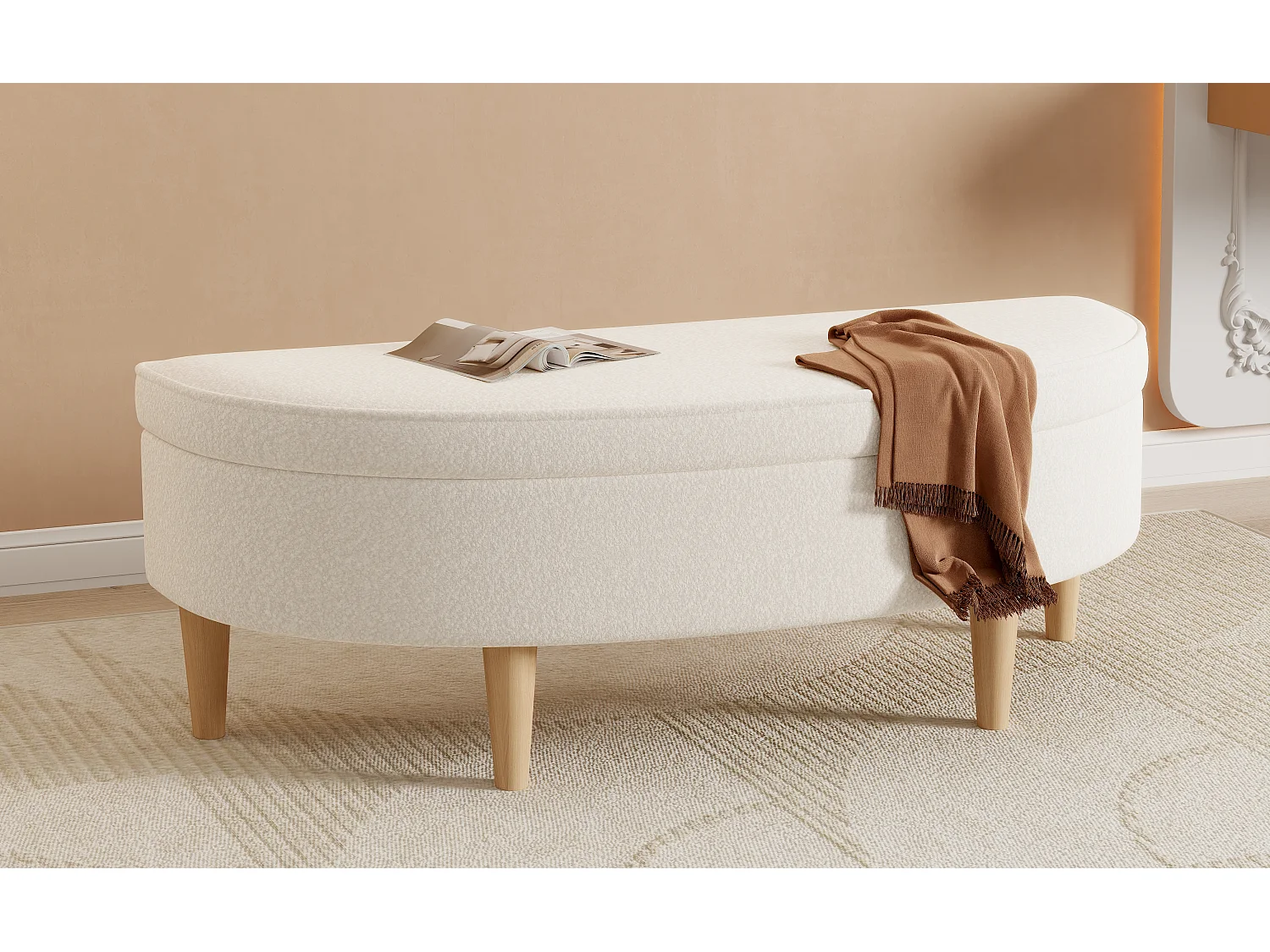 Gestoffeerde banken,nachtkastjes,nachtkastjes,halfronde krukken,voorgevormde banken