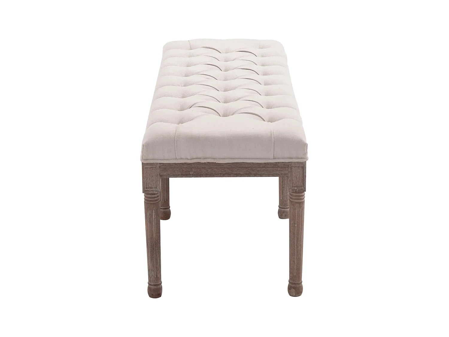 Banc rembourré,tabouret de salon,vintage rétro avec boutons,bois de lin1 42x47x51cm