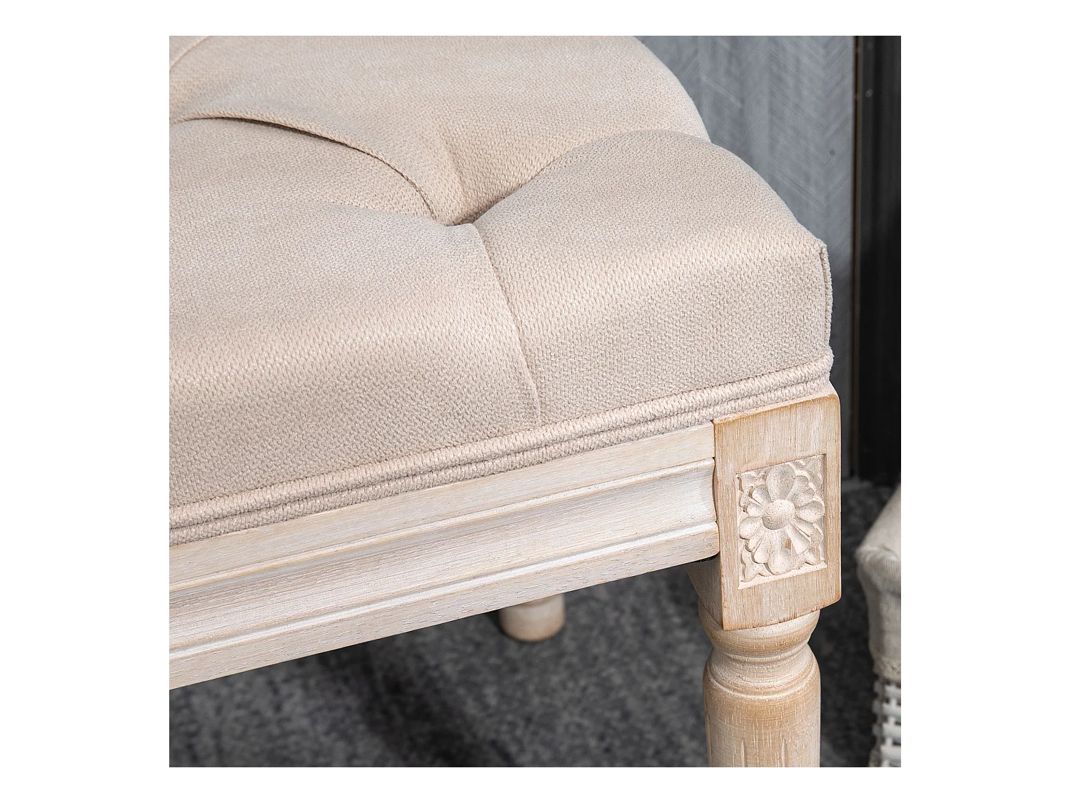 Banco tapizado vintage,117 x 40 x 48 cm,banco,banco de cama,banco de dormitorio con botones