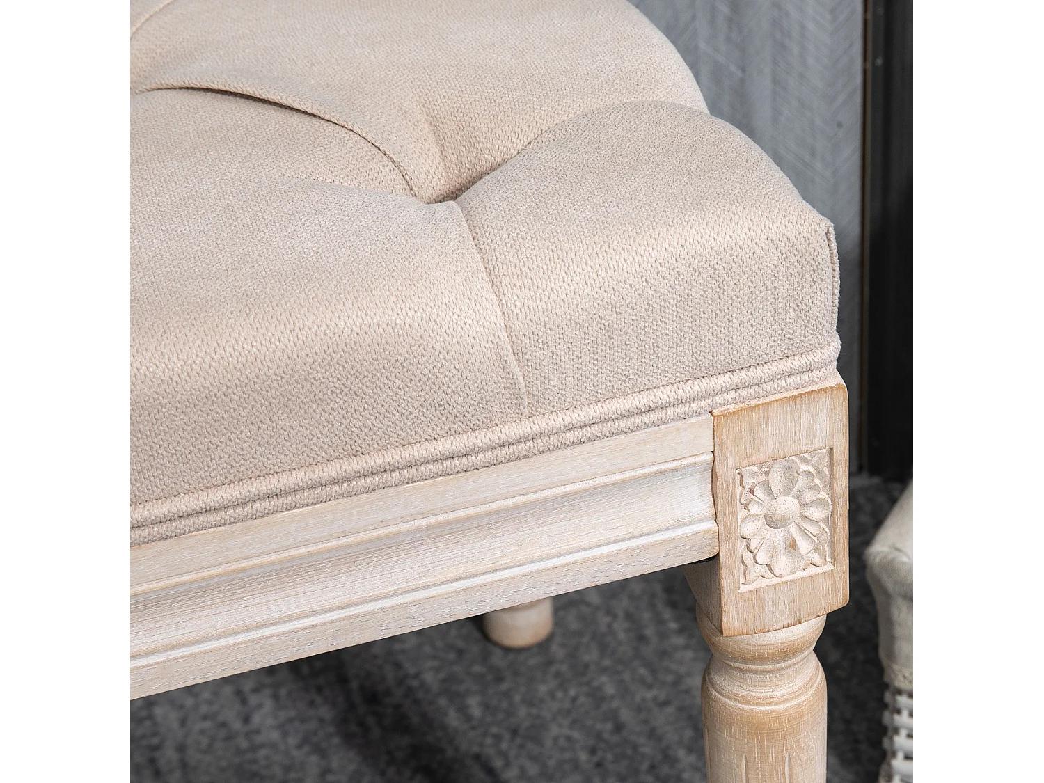 Vintage gestoffeerde bank,117 x 40 x 48 cm,bank,bedbank,slaapkamerbank met knopen