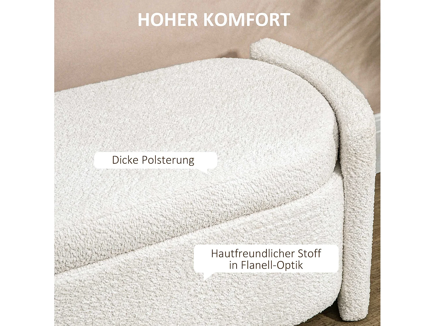 Banc,banc de lit avec espace de rangement,banc rembourré avec couvercle,velours