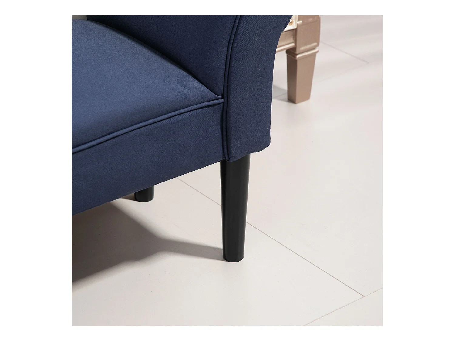 Banc de lit,banc rembourré,banc d'assise,banc de couloir toile,bleu,102 x 36 x 51 cm