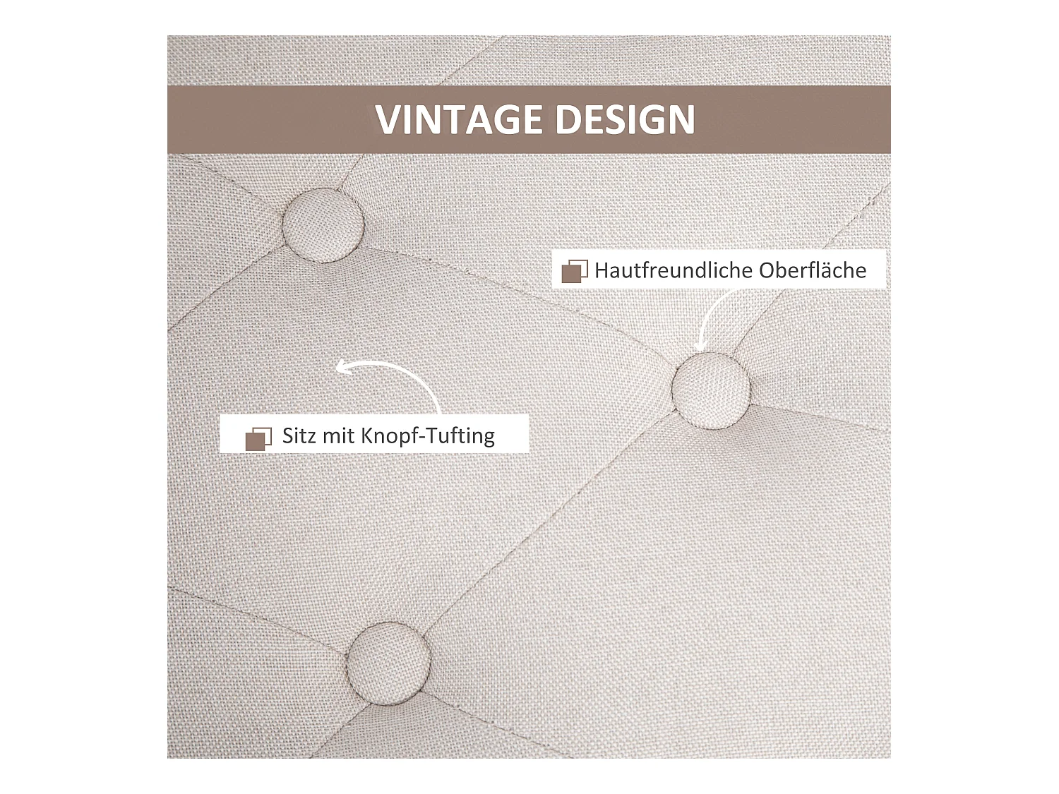 Banc rembourré avec espace de rangement,banc coffre,bois d'hévéa,blanc crème,100x40x44cm