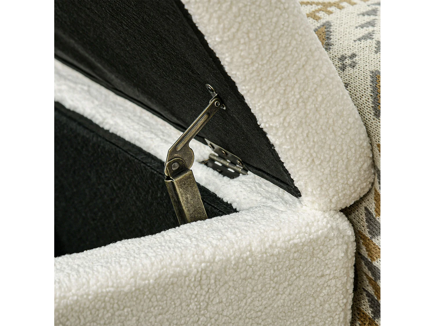 Bank met opbergruimte,gestoffeerde bank,bedbank met houten poten,102x45x46cm