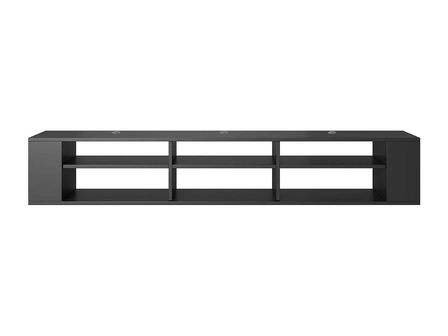 TV-meuble avec 6 compartiments - Noir - 175 cm - WALL
