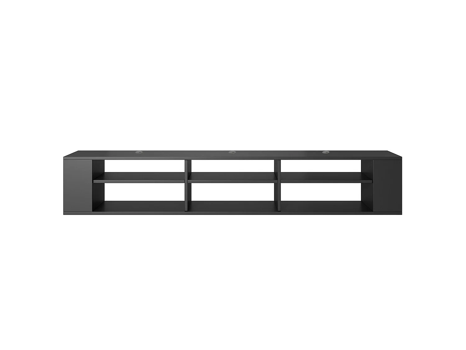 TV-meuble avec 6 compartiments - Noir - 175 cm - WALL