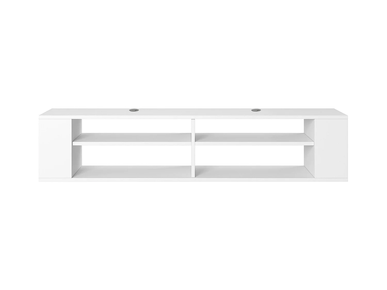 TV-meuble avec 4 compartiments - Blanc - 140 cm - WALL