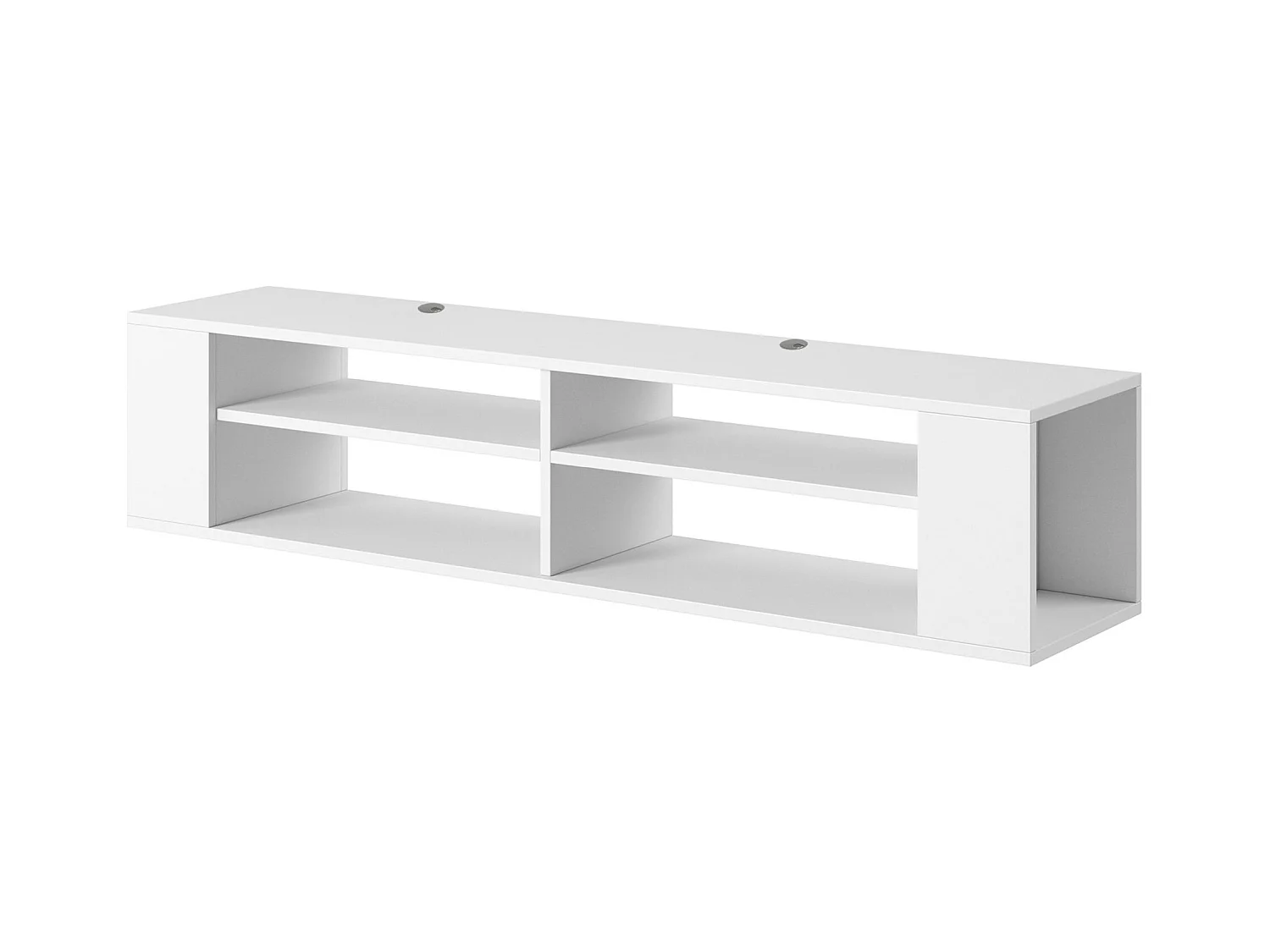 TV-meuble avec 4 compartiments - Blanc - 140 cm - WALL