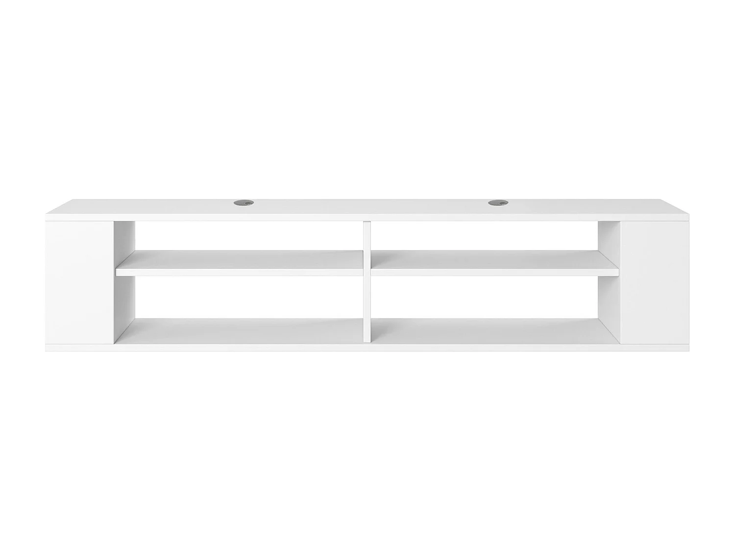TV-meuble avec 4 compartiments - Blanc - 140 cm - WALL