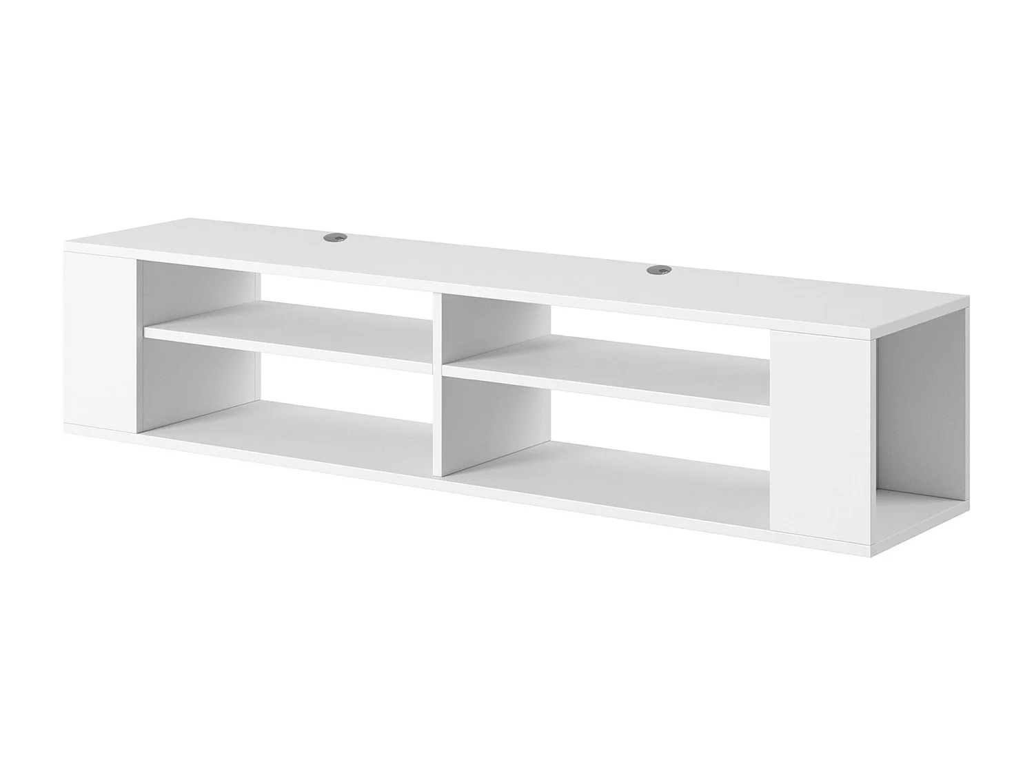 TV-meuble avec 4 compartiments - Blanc - 140 cm - WALL