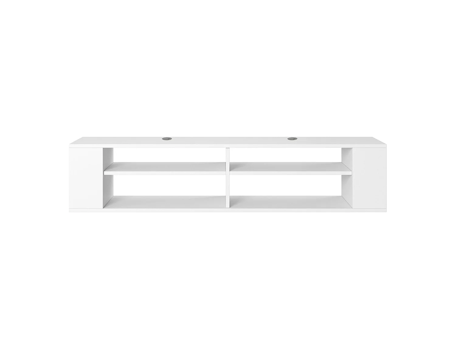 TV-meuble avec 4 compartiments - Blanc - 140 cm - WALL