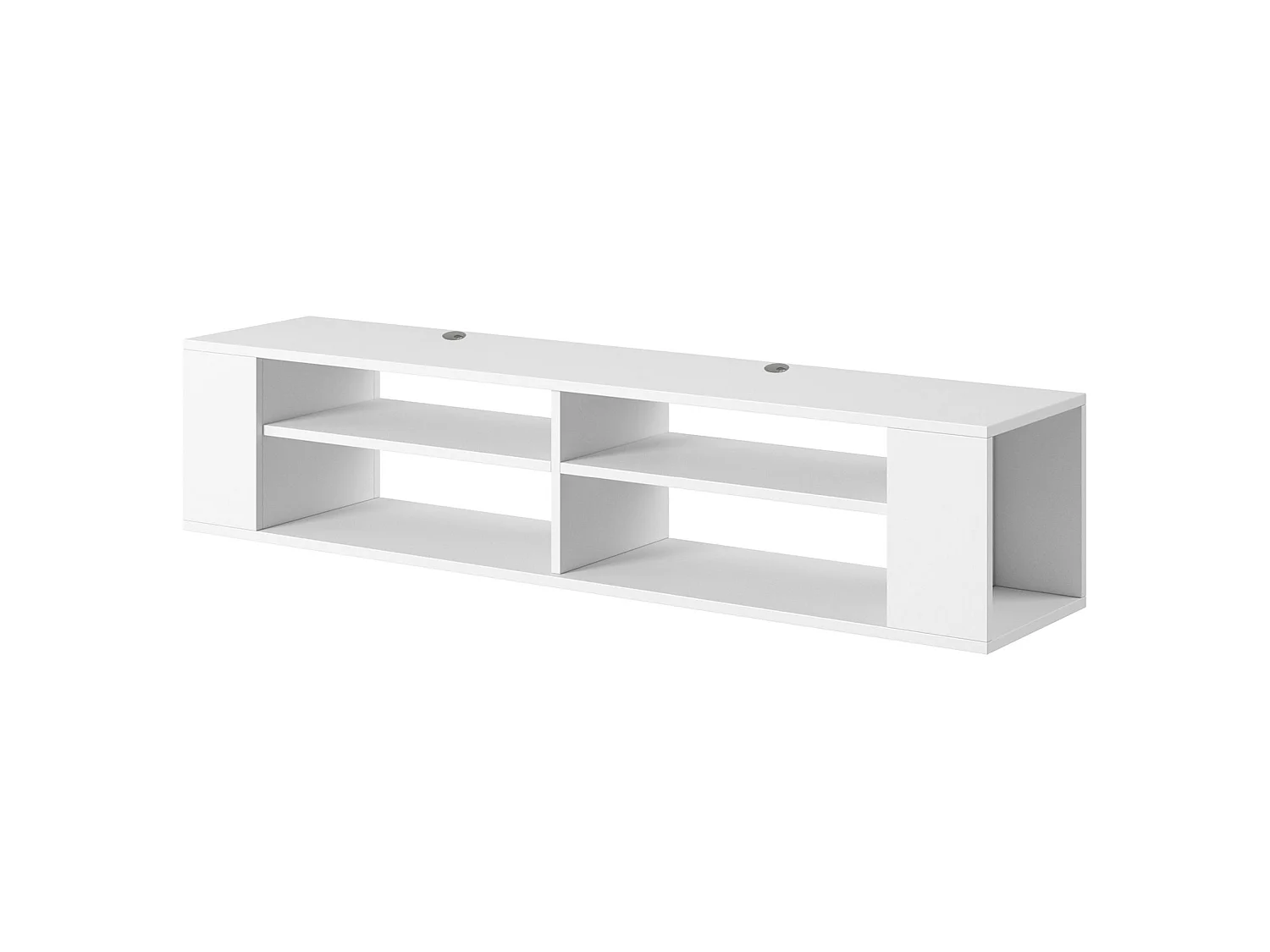 TV-meuble avec 4 compartiments - Blanc - 140 cm - WALL