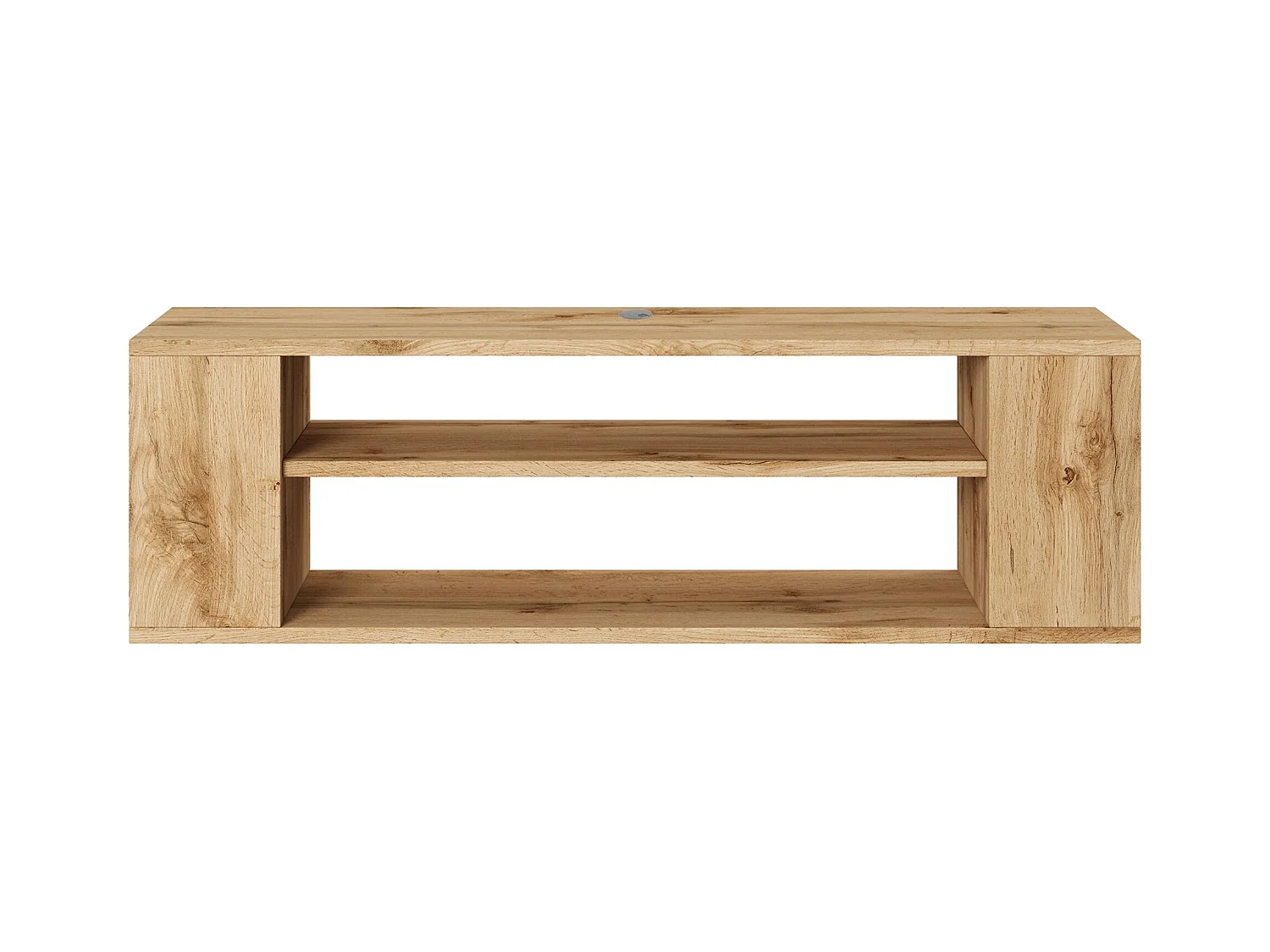 TV-meuble avec 2 compartiments - Imitation chêne - 100 cm - WALL