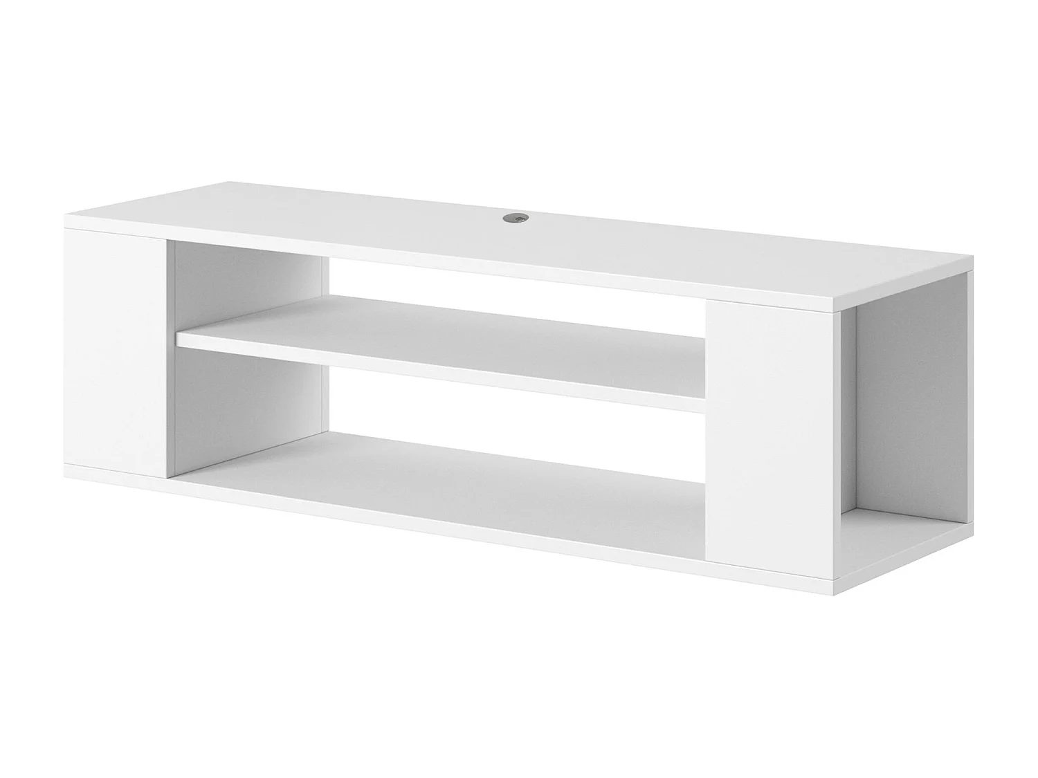 TV-meuble avec 2 compartiments - Blanc - 100 cm - WALL