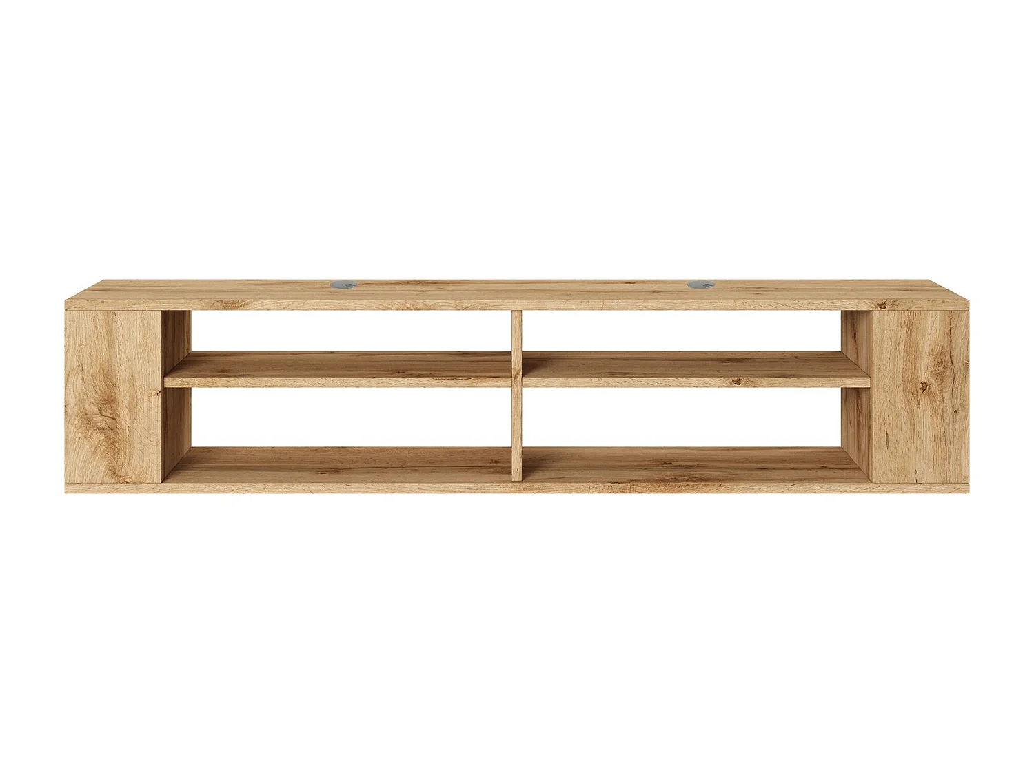 TV-meuble avec 4 compartiments - Imitation chêne - 140 cm - WALL