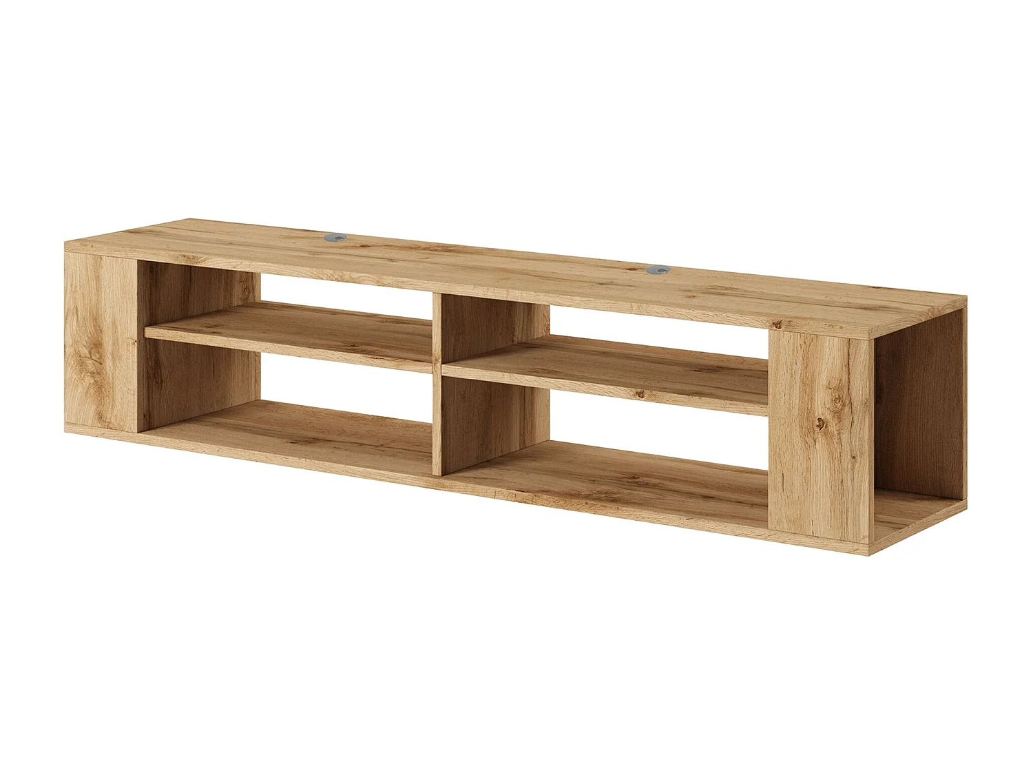 TV-meuble avec 4 compartiments - Imitation chêne - 140 cm - WALL