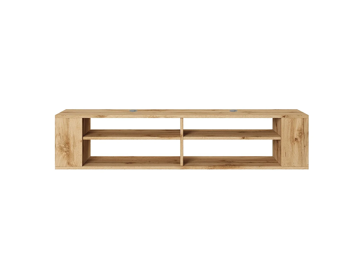 TV-meuble avec 4 compartiments - Imitation chêne - 140 cm - WALL