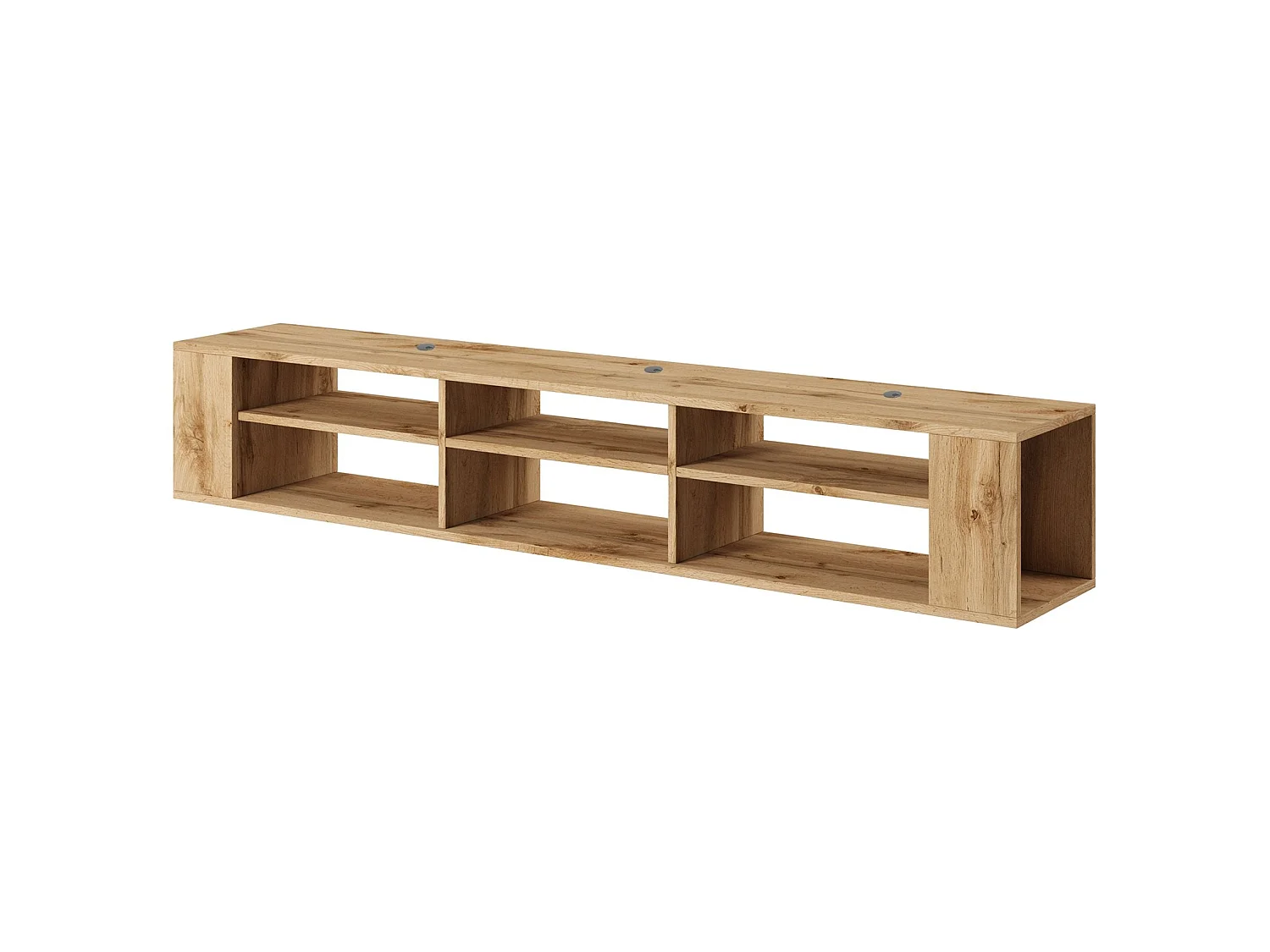 Mueble de TV con 6 compartimentos - Imitación roble - 175 cm - WALL