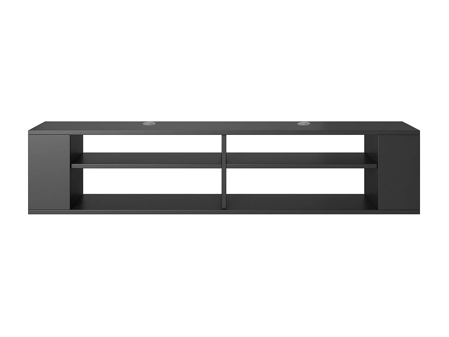 TV-meuble avec 4 compartiments - Noir - 140 cm - WALL