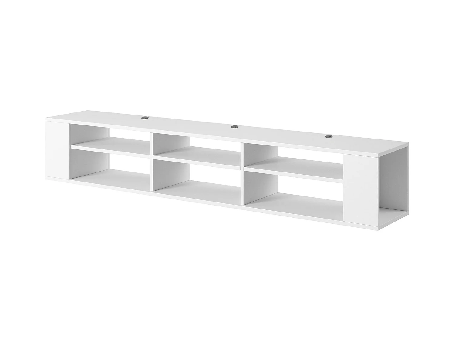 TV-meuble avec 6 compartiments - Blanc - 175 cm - WALL