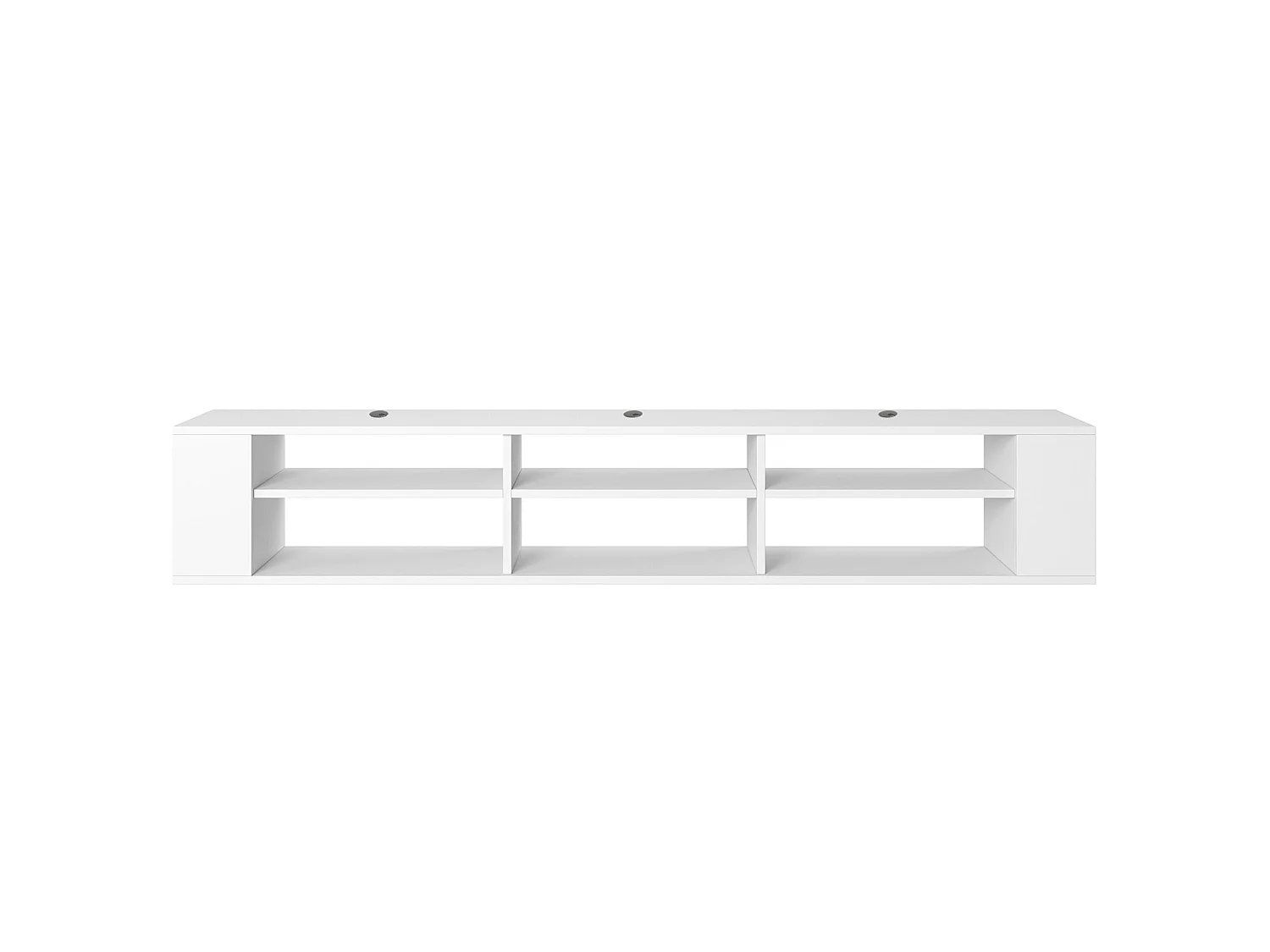 Mueble de TV con 6 compartimentos - Blanco - 175 cm - WALL