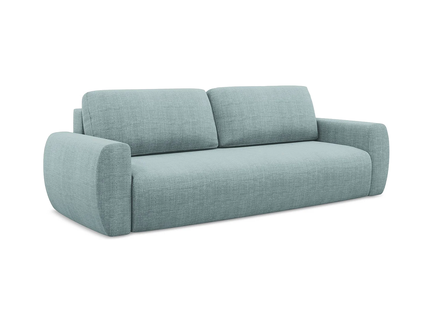 3-Sitzer Sofa mit Schlaffunktion - - Strukturstoff - Jeans - ANELA