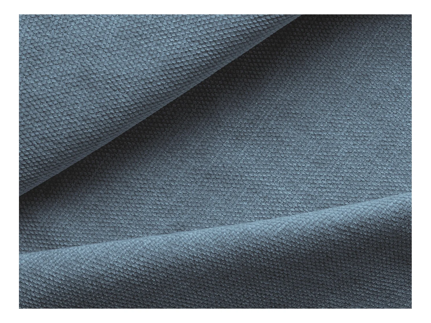 Canapé d’angle 3 places gauche convertible en tissu chenille - jeans - HANA