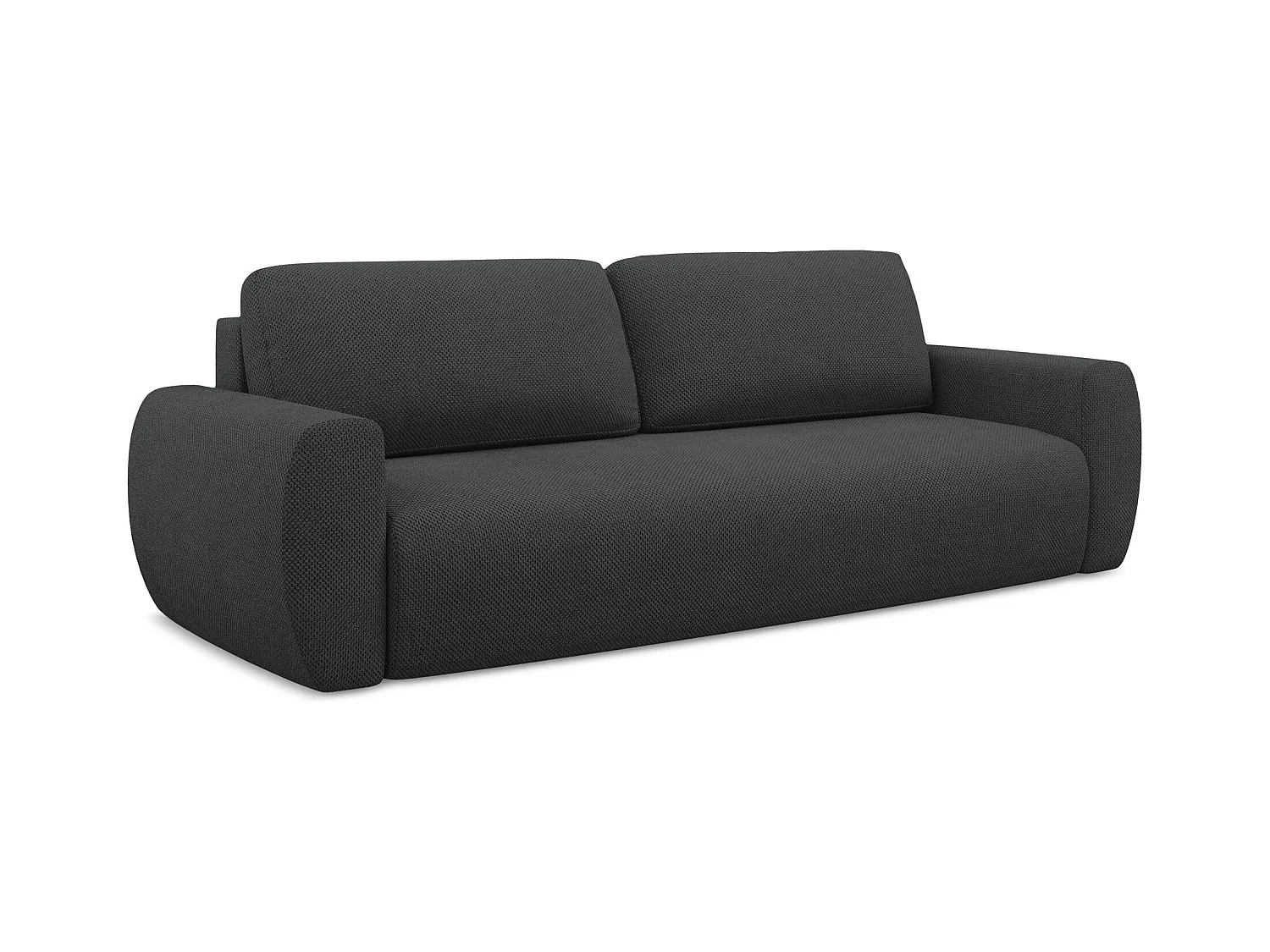 3-Sitzer Sofa mit Schlaffunktion - - Chenille - Graphit - ANELA