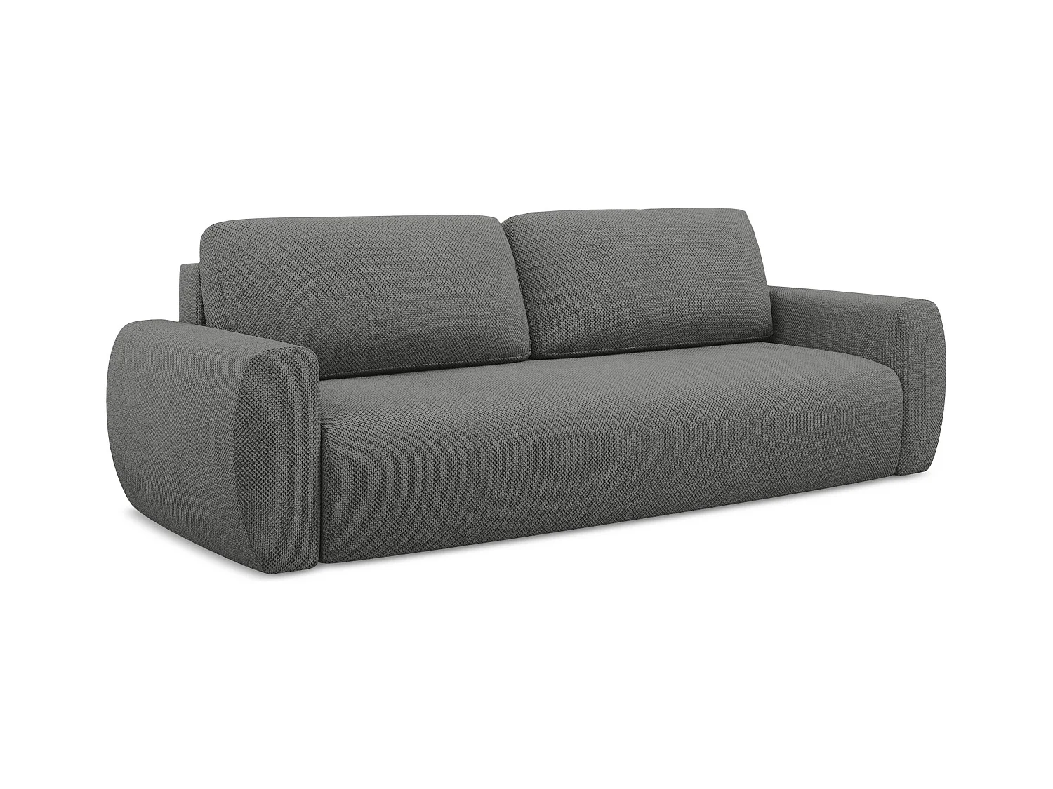 3-Sitzer Sofa mit Schlaffunktion - - Chenille - Grau - ANELA