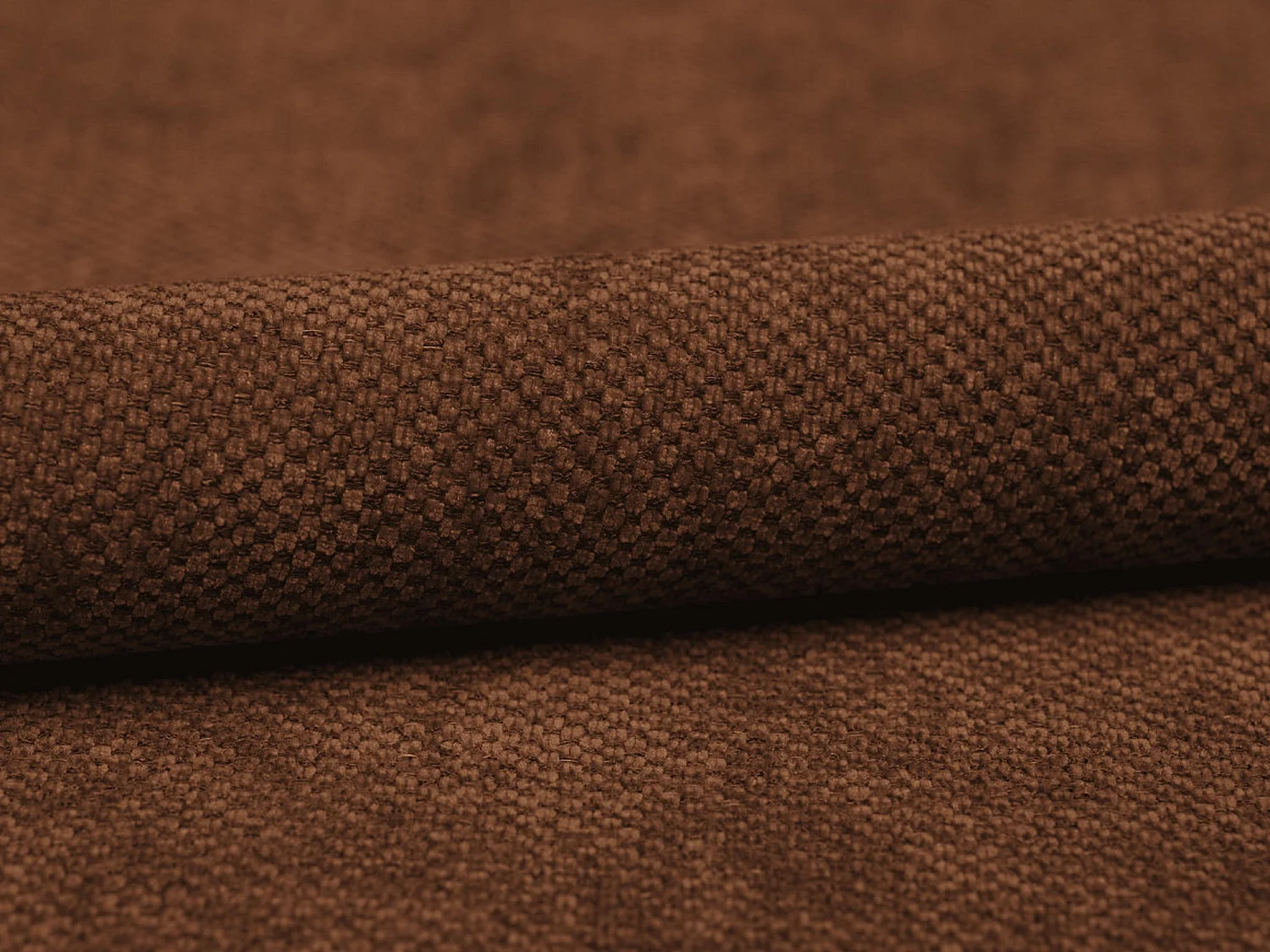 Canapé panoramique 4 places convertible en tissu texturé - terre cuite - KIWI