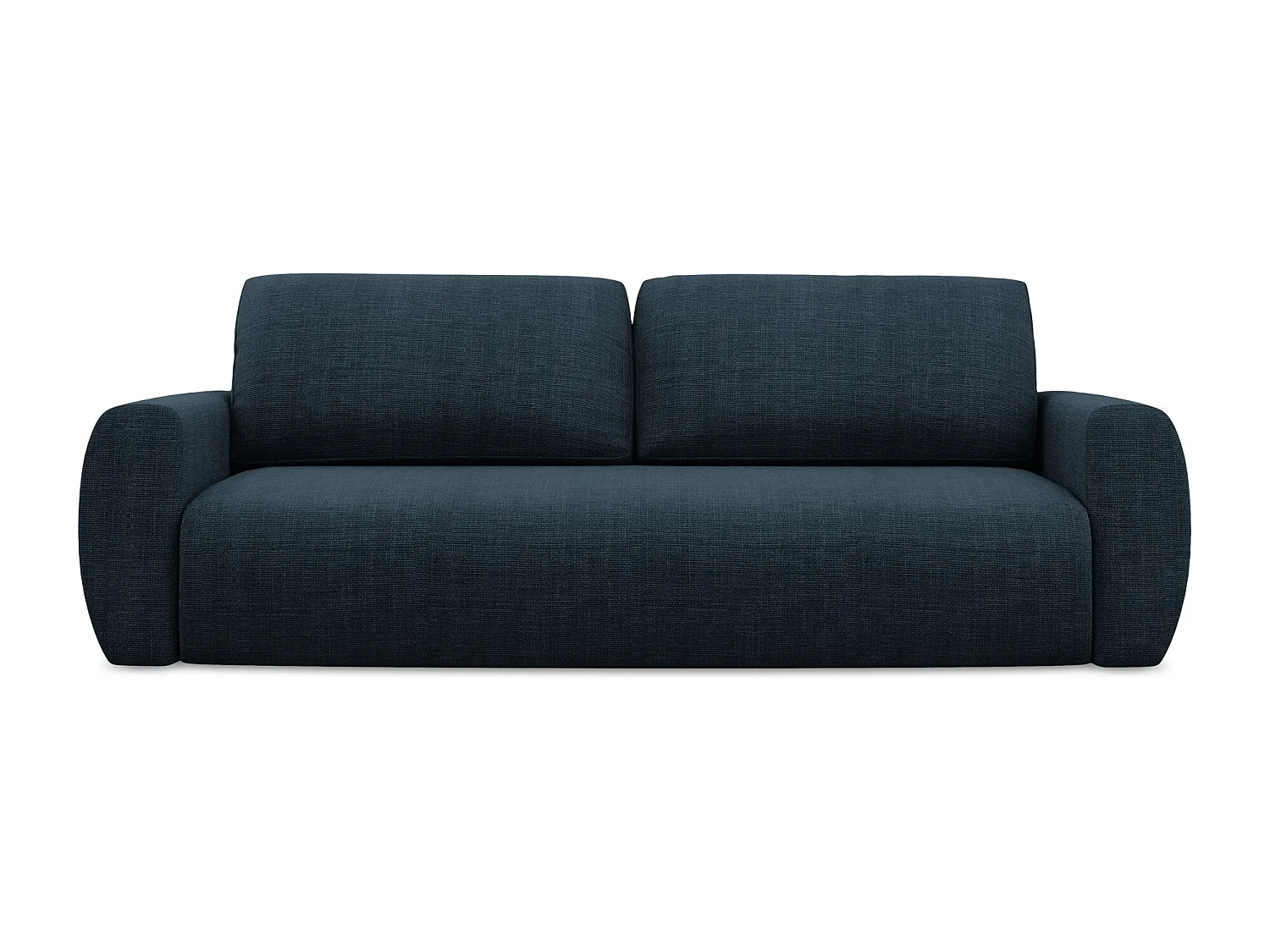 3-Sitzer Sofa mit Schlaffunktion - - Strukturstoff - Königsblau - ANELA