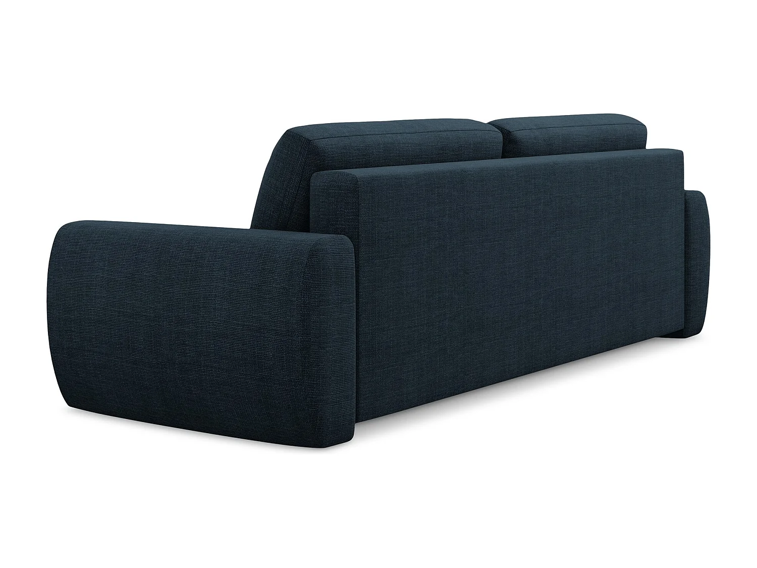 3-Sitzer Sofa mit Schlaffunktion - - Strukturstoff - Königsblau - ANELA