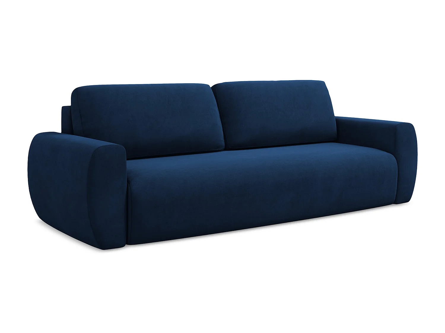 3-Sitzer Sofa mit Schlaffunktion - - Samt - Königsblau - ANELA