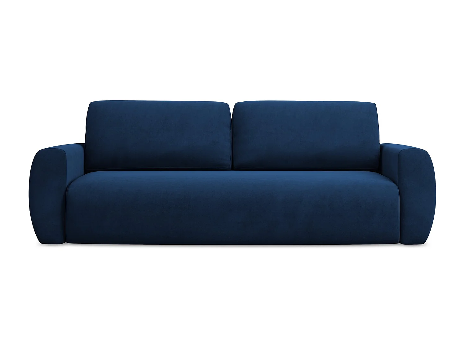 3-Sitzer Sofa mit Schlaffunktion - - Samt - Königsblau - ANELA