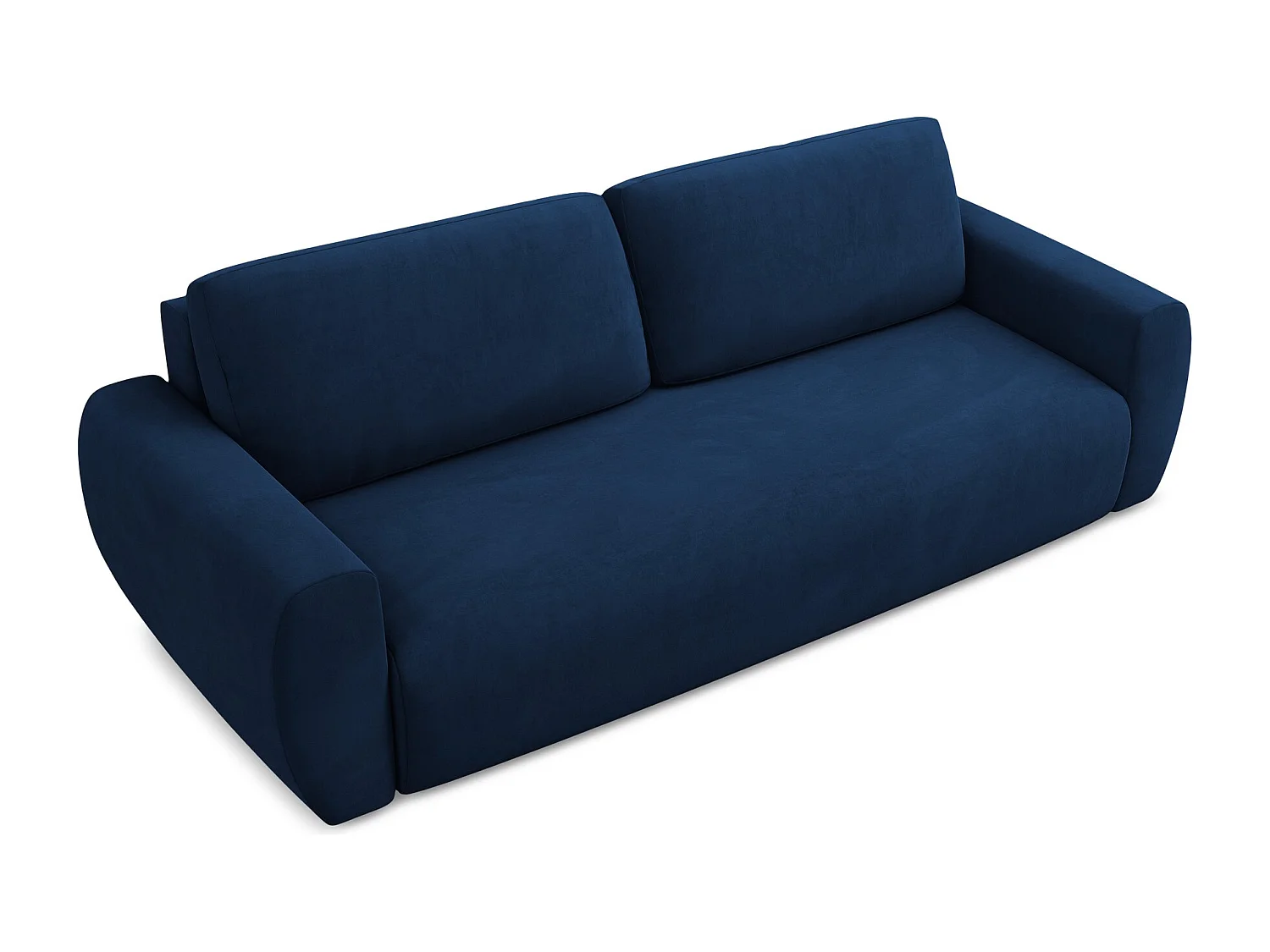 3-Sitzer Sofa mit Schlaffunktion - - Samt - Königsblau - ANELA