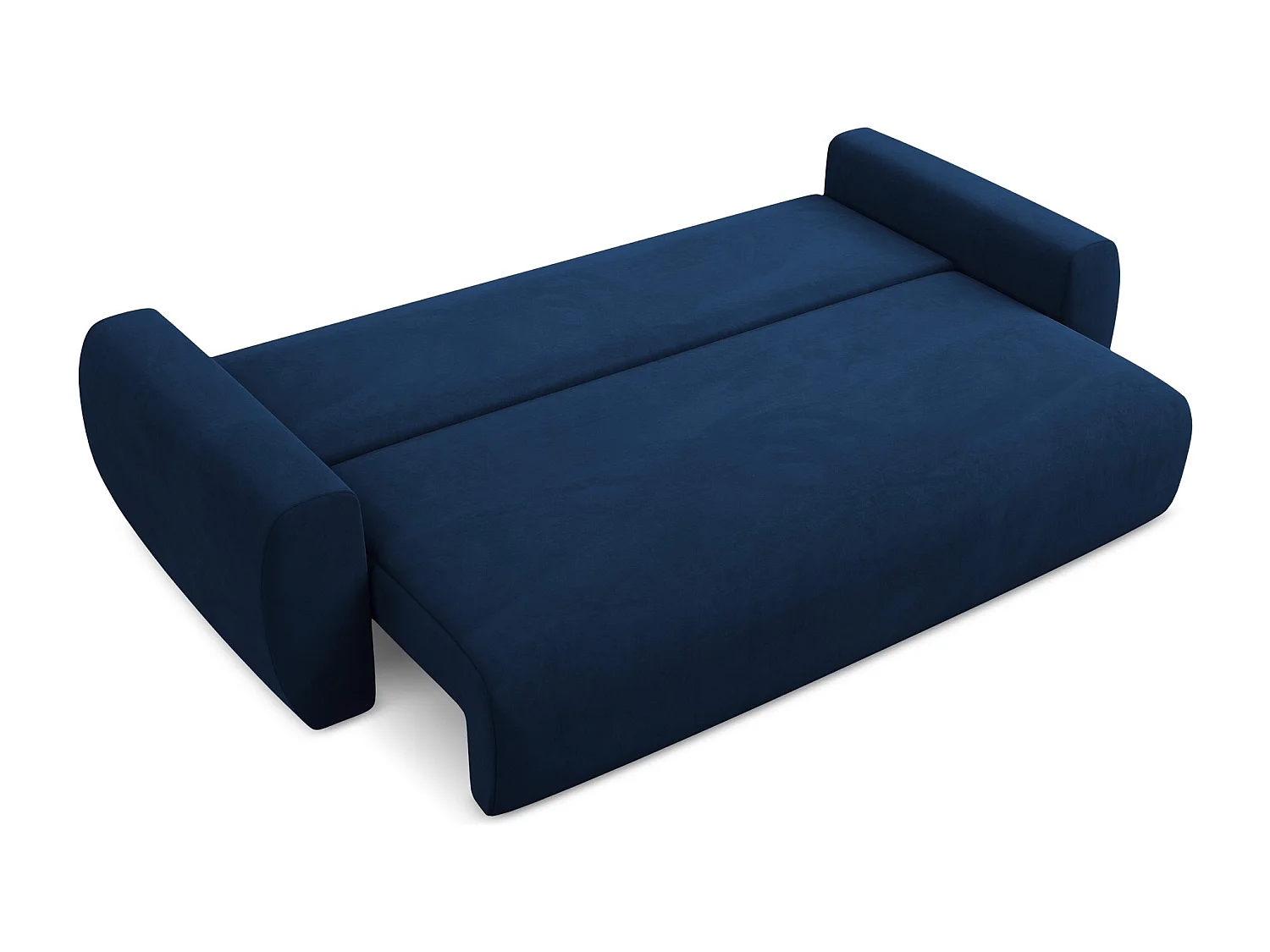 3-Sitzer Sofa mit Schlaffunktion - - Samt - Königsblau - ANELA