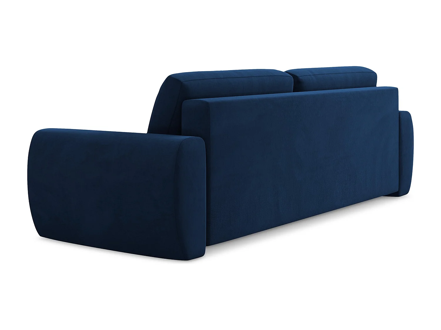 3-Sitzer Sofa mit Schlaffunktion - - Samt - Königsblau - ANELA