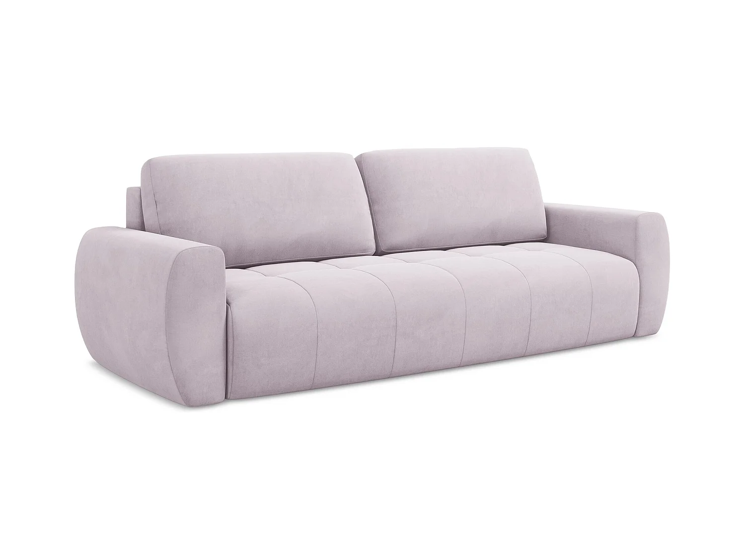 Canapé 3 places convertible en velours - lavande - KIWI