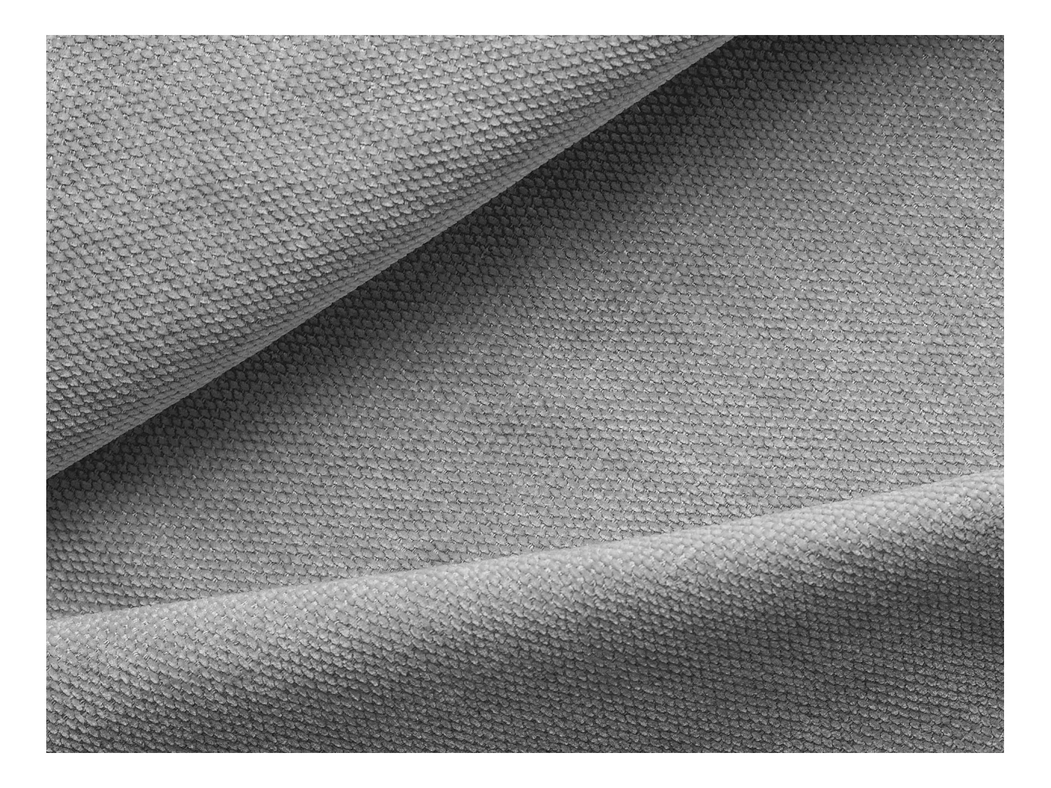 Canapé d'angle droit convertible en tissu chenille - gris clair - HANA