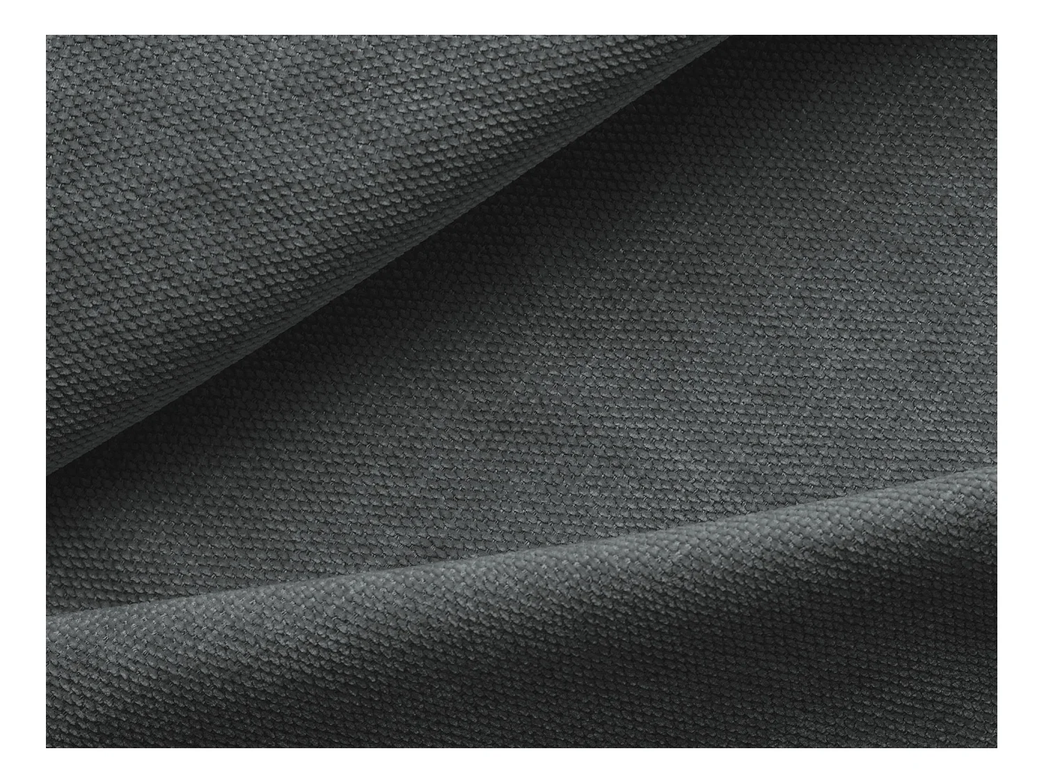 Canapé d'angle droit convertible en tissu chenille - graphite - HANA