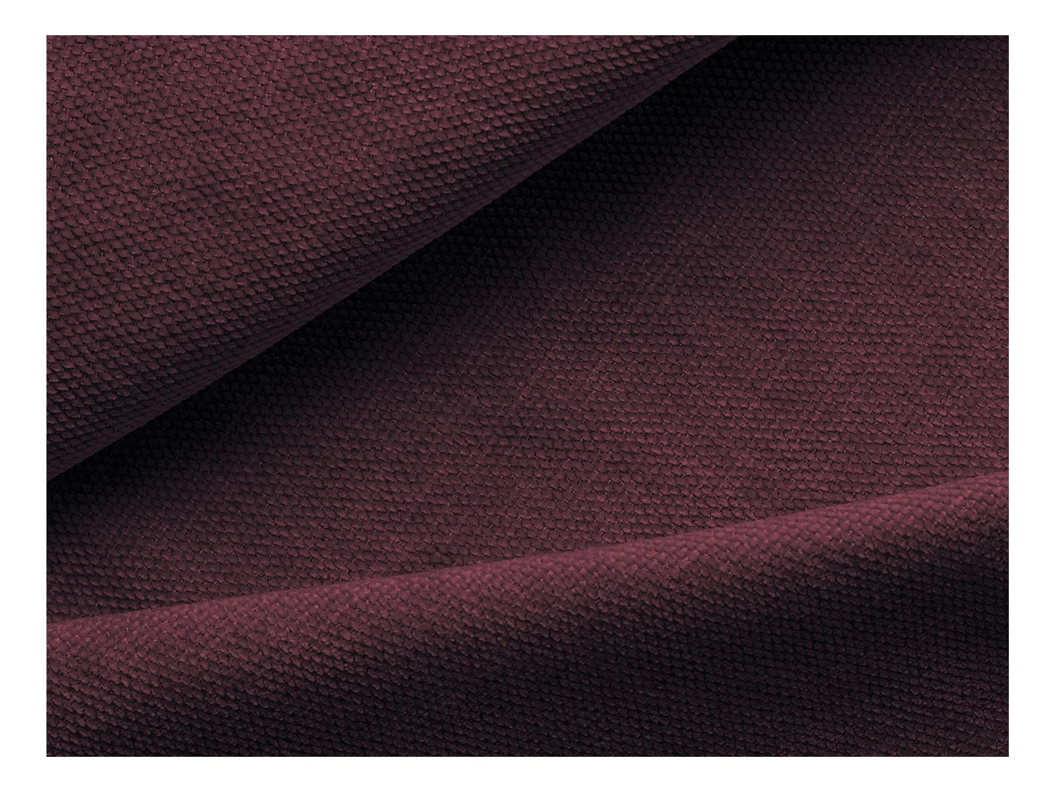 Canapé d'angle droit convertible en tissu chenille - bordeaux - HANA