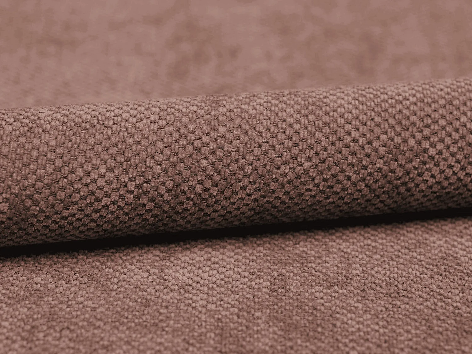 Panoramische bank met bedfunctie van poederroze textuurstof - KIWI