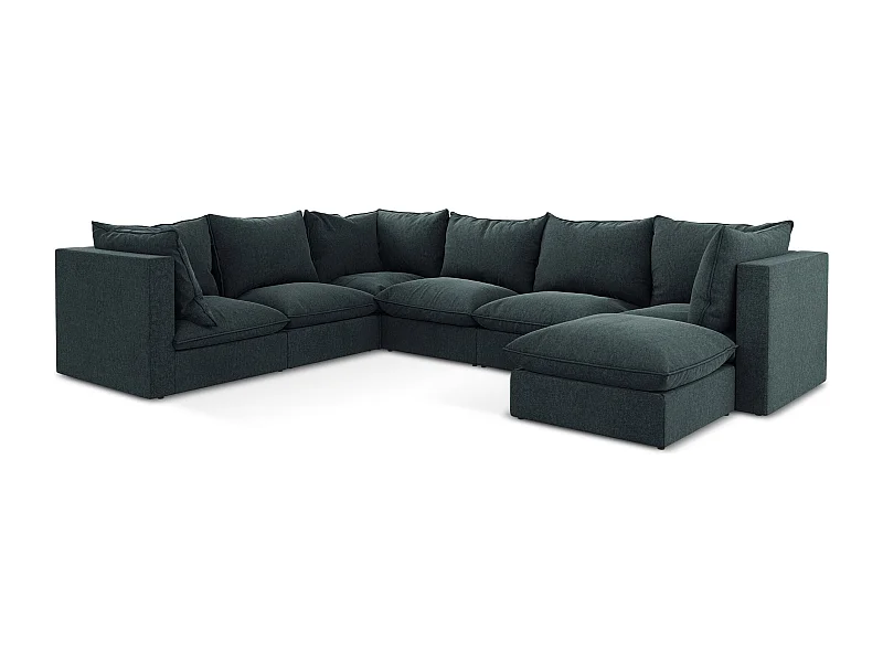 Modulaire panoramische bank van marien velours - MANAO